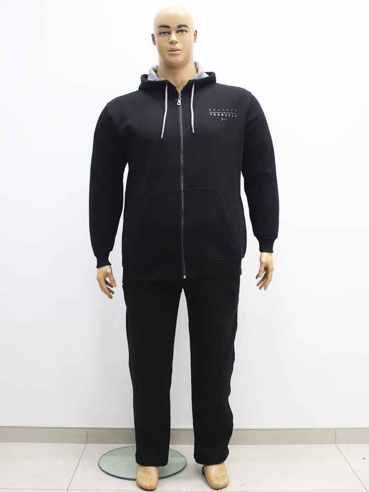 Костюм спортивний чоловічий трикотажний (тринитка) з капюшоном великого розміру. Магазин «Великий Тато», Харків.
